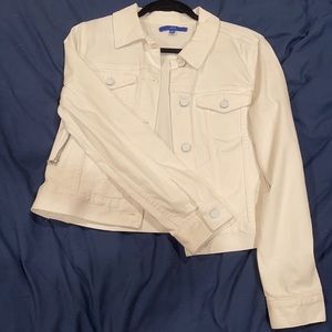 Never worn white denim jacket